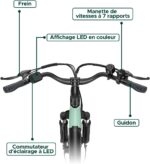 MileCity1 26" E-Bike für Erwachsene, 7 Gang Elektrofahrrad mit Austauschbarem 36V 13Ah Akku, 25 km/h und 80–100km Reichweite E-Bike für Städtische Pendler, IP65 Wasserdicht