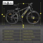 Eleglide E-Bike, T1 Electric Bicycle 27.5 Inch Trekking Electric City Bike with 13Ah Battery, 100 km Long Range, 250 W Motor, Shimano 7 Speed Electric Mountain Bike for Men and Women, Double Disc