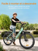 MileCity1 26" E-Bike für Erwachsene, 7 Gang Elektrofahrrad mit Austauschbarem 36V 13Ah Akku, 25 km/h und 80–100km Reichweite E-Bike für Städtische Pendler, IP65 Wasserdicht